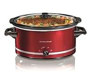 Hamilton-Beach 33184 Quart Slow Cooker, Metallic Red