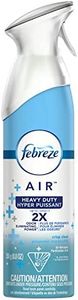Febreze AIR Freshener Heavy Duty Spray, Odor Eliminator, Crisp Clean (1 Count, 250 g)
