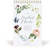 Bliss Collections Perpetual Calendar, Important Dates to Remember, Floral Monthly and Daily Wall Hanging Organizer for Important Dates, Birthdays, Anniversaries and Special Days, 5"x10" (12 Sheets)