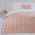 Sleepdown Weighted Blanket 8kg Soft Microfibre Therapy Sensory Throw Blush Pink Anxiety Autism Insomnia Stress Sleep Relief Adults Kids - King - 150cm x 200cm (17lb), 5056242829379