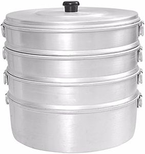 Style OK Aluminium Momos Steamer 8" with 4 Tier Water Capacity 2.3 Liters