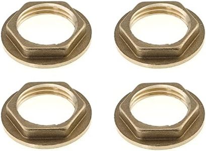 MEETOOT 4pcs Brass Lock Nuts Pipe Fitting 1/2 Inch NPT Female Lock Nut Gasket NPT Female Brass Flange Hex Lock Nut Suitable for Water, Gas, Oil