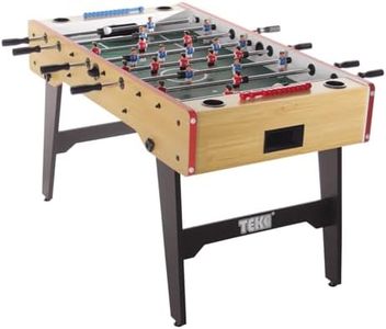 Tekscore Full Size 5ft Folding Football Table (Wood Finish)