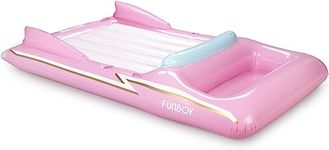 FUNBOY Giant Inflatable Luxury Pink Retro Convertible Classic Sports Car Pool Float, Two Cupholders for Summer Pool Parties and Entertainment