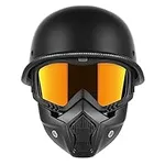 Motorcycle Half Helmets with Face S