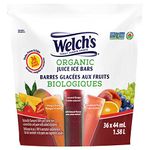 Welch's Organic Summer Juice Ice Bars - Mango Orange, Concord Grape and Strawberry Peach Flavours - 36 x 44mL