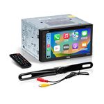 BOSS Audio Systems BCPA9690RC Car Audio Stereo System - Apple CarPlay, Android Auto, 6.75 Inch Double-Din Head Unit, Touchscreen, Bluetooth and Hands-Free Calling, Backup Camera, CD Player