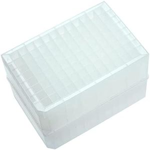 Celltreat 229572 96 Opaque Polypropylene Deep Well Storage Plate, 2.0 mL, Non-Sterile, Pyramid-Bottom, 5 per Bag (Pack of 25)