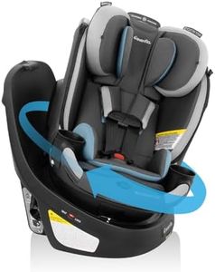 Evenflo Revolve360 Slim 2-in-1 Rotational Car Seat with Quick Clean Cover (Stow Blue)