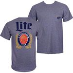 Miller Lite Grey Pocket Tee Shirt (Medium)