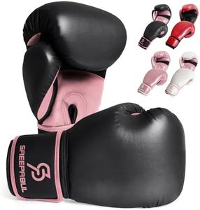 SAEEPABUL S200 Essential Boxing Gloves for Men and Women Suitable for Boxing Kickboxing Mixed Martial Arts Maui Thai MMA Heavy Bag Fighting Training Raspberry, 10oz