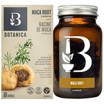 Botanica Maca Root Capsules – Supports Sexual Health & Balances Mood – Whole Herb Formula, Vegan and Gluten Free, 60 Capsules (30 Servings)