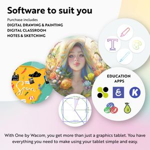 Wacom One Small Drawing Tablet – Compact Digital Art Pad
