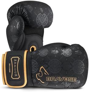 BRAVOSE Armour 12oz Boxing Gloves Men, Women, Ladies | Muay Thai Gloves for Training, Sparring Gloves in Customized Mould for Snug Fit | Ideal for Punching Bag, MMA Fighting, Kickboxing 10, 14oz, 16oz