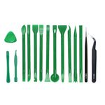 15 Pcs Antistatic Spudger Plastic Opening Pry Tool Set，Suitable for any touch screen or case Cleaning Scraper Prying and Opening Tool for Laptop Tablet iPhone ipad Cell Phone （Greener）