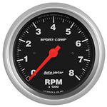 Auto Meter 3991 Sport-Comp In-Dash Electric Tachometer, 3.375 in.