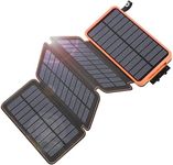 Tranmix Solar Charger 25000mAh, Portable Solar Phone Charger with 4 Solar Panels, High Capacity Solar Power Bank External Battery Pack for Smart Phones, Tablets and Hiking, Camping