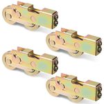 Lounsweer 4 Pieces Sliding Door Rollers Replacement 1-1/4 Inch Patio Door Roller Steel Ball Bearing Tandem Wheels for Sliding Glass Door Screen Door Sliding Door Hardware for Window Gate Closet