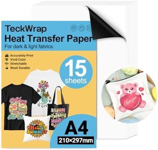 TECKWRAP Printable Heat Transfer Paper for T-Shirts