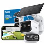 Tapo C645D KIT 2K 3MP Dual Lens Solar Security Camera Outdoor Wireless,Smart AI Outdoor Camera,Night Colour,Ultra Wide Angle,Live Stream CCTV,IP65,Alexa,Google Home,Flexible Storage,No Monthly fee