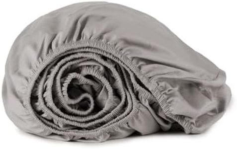 Whisper Organics, Twin Bed Sheet - 100% Organic Cotton Fitted Sheet - 300 Thread Count, Fitted Sheet Only - GOTS Certified - Deep Pocket, Dark Grey Color (Twin Size)