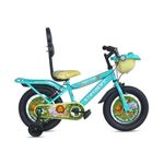 Stryder Forester IC Eva 14-Inch BMX Cycle for Kids (Unisex) | Rigid Mild Steel Frame | Nylon Tyres | Adjustable Seat | Training Wheels & Backrest Support (Turquoise)