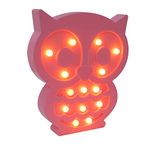 TEXIJUSO Night Light, Kawaii Owl LED Lamps for Bedroom and Wall Decor, Battery Operated Bedside Nursery Lamp for Kids, Cute Light Gift for Boys and Girls Party Wedding Birthday (Multiple Shape)