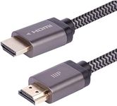 Monoprice 8K Certified Ultra High Speed HDMI Cable - Braided - HDMI 2.1, 8K@60Hz, 4K@120Hz, 48Gbps, HDR, VRR, CL2 In-Wall Rated, 6ft, Black