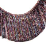 MIPPER 10 Yards 4 Inch Wide Metallic Fringe Trim DIY Latin Dance Dress Clothing Accessories Xmas Party Decor Shiny Tassel Lace (Multicolor)