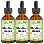 Liposomal Rhodiola Rosea 950 mg, 9-in-1 Rhodiola Rosea Drops 180 ml, Rhodiola Root Extract Liquid, Vegan Adaptogenic Herb Supplement for Energy, Stress & Mood (Pack of 3)