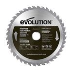 Evolution Power Tools FW210TCT-40 Fine Finish Wood Cutting TCT Saw Blade, 40 Teeth, Clean, Splinter Free Cut, 210mm, Silver, Black