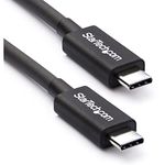 StarTech.com Thunderbolt 3 Cable - 6 ft / 2m -4K 60Hz - 20Gbps - USB C to USB C Cable - Thunderbolt 3 USB Type C Charger (TBLT3MM2M)