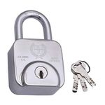 Harrison CX-3000-0557 Key Padlock (Silver, Polished Finish)