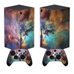 PlayVital Mystic Nebula Custom Vinyl Skins for Xbox Series X, Wrap Decal Cover Stickers for Xbox Series X Console Controller