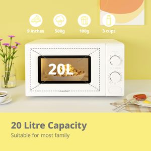 COMFEE 20L Microwave Oven, 700W – White