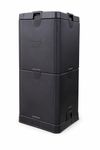 200L Aerobin Insulated Hot Compost Bin for Garden and Kitchen Waste Outdoor Plastic Composter with Internal Aeration System No Turning Required Year Round Use Black Colour