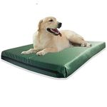 Kosiproducts Waterproof Dog Bed Mattress, Foam, 235gsm Soft Polyester Cage Crate Mat, Removable and Washable Cover [Medium, Green]