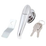 sourcingmap Rotary Handle Recessed Metal Security Lock 4" W 2 Keys for File Cabinet Door