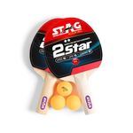 Stag Iconic 2 Star Professional Table Tennis (T.T) Playse - Table Tennis Rackets and T.T Balls Included| All-in-One Ping Pong Paddle Playset