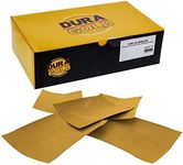 Dura-Gold Premium 1/4 Sheet Gold Sandpaper Sheets, 400 Grit (Box of 400) - Wood Furniture Woodworking, Automotive Paint - 4.5" x 5.5" Size Sheet for Palm Finishing Sanders, Clip-On, Hand Sanding Block