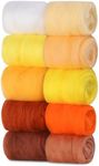 Needle Felting Wool, 10 Colors 100g Felting Wool, Wool Roving for Felting, Felting Wool Assorted Colors in Dark Series, Roving Wool for Hand Spinning, DIY Wool Craft Materials