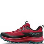 Saucony Womens Peregrine 13 Trail Running Shoe, Berry/Mineral, 8 US