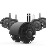 Office Chair Wheels Casters-Protection for Hardwood Floors and Carpet, Heavy Duty Silent Computer Chair Wheels with Standard Stem 7/16″* 7/8″(11mm*22mm),Office Furniture Casters Set of 5(Black)
