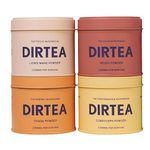 DIRTEA Mushroom Powder Boxset | Lion's Mane, Chaga, Cordyceps & Reishi | Organic & Vegan | Immunity, Skin & Energy | 4 Tins Boxset - 120 Servings