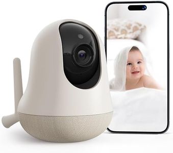 Nooie 2K Baby Monitor with Local storage baby monitor with Crying detection, AI Motion Tracking, Super IR Night Vision, Compatible with Alexa, Two-Way Audio, Motion & Sound Detection