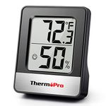 ThermoPro TP49B Hygrometer Temperature Sensor with Large Digital View Humidity Meter with Temperature and Humidity Sensor Room Thermometer for Baby Humidity Monitor for Greenhouse Cellar Garage