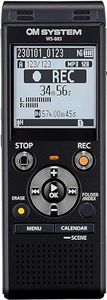 Olympus WS-883 Digital Voice Recorder, Linear PCM/MP3 Recording Formats, USB-A Battery Charging, True Stereo Microphones, Low-Cut Filter and 8GB Built-In Memory (Black)