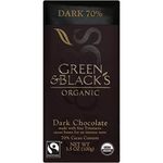 Green & Black's Organic Dark Chocolate, 70% Cacoa, 3.5 Ounce Bars (Pack of 10)