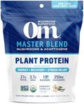 OM Mushroom Superfood Master Blend Plant-Based Protein Powder, 18.27 Ounce, 16 Servings, Creamy Vanilla Protein with 10 Mushroom Complex, Lions Mane, Adaptogens for Optimal Health and Recovery