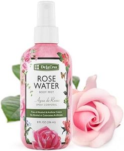 De La Cruz Rose Water Body Mist - Rosewater Spray for Face, Skin and Hair 8 fl oz (1 Bottles)